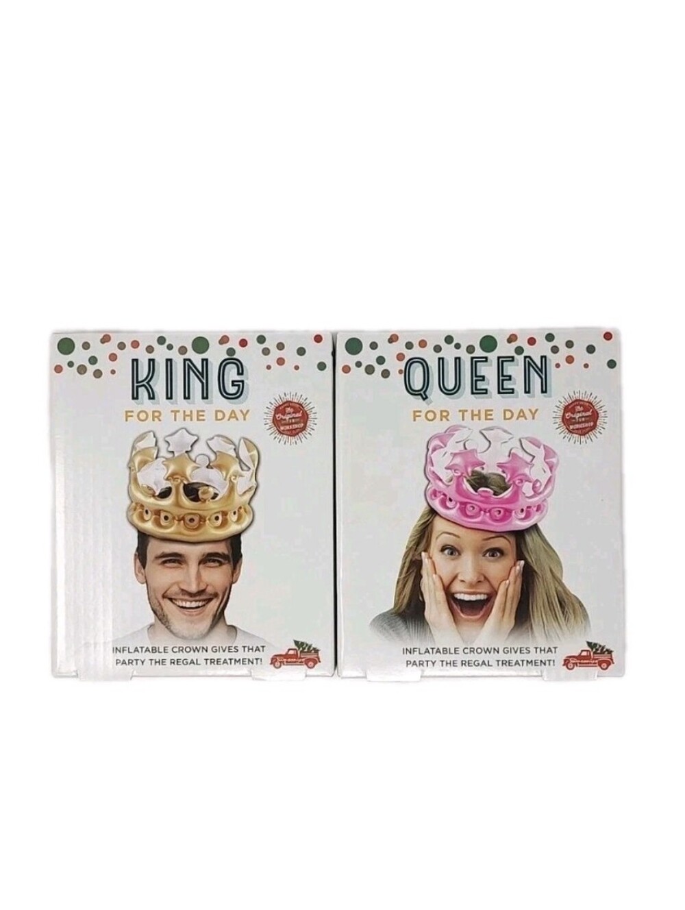 NEW King and Queen Inflatable Party Hat Crowns Wedding Bridal Shower Birthday